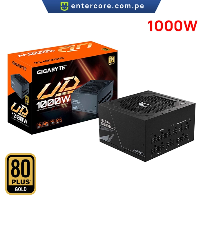 FUENTE DE PODER GIGABYTE GP-UD1000GM, 1000W, 80 PLUS Gold FULL MODULAR ATX