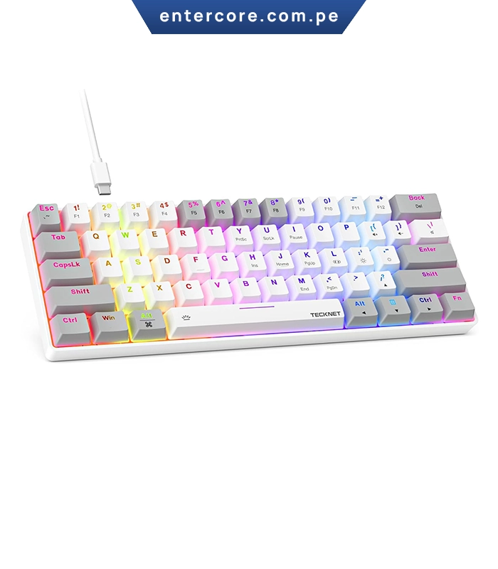 TECLADO MECANICO TECKNET TK-KB012 60% RGB SWICH ROJO