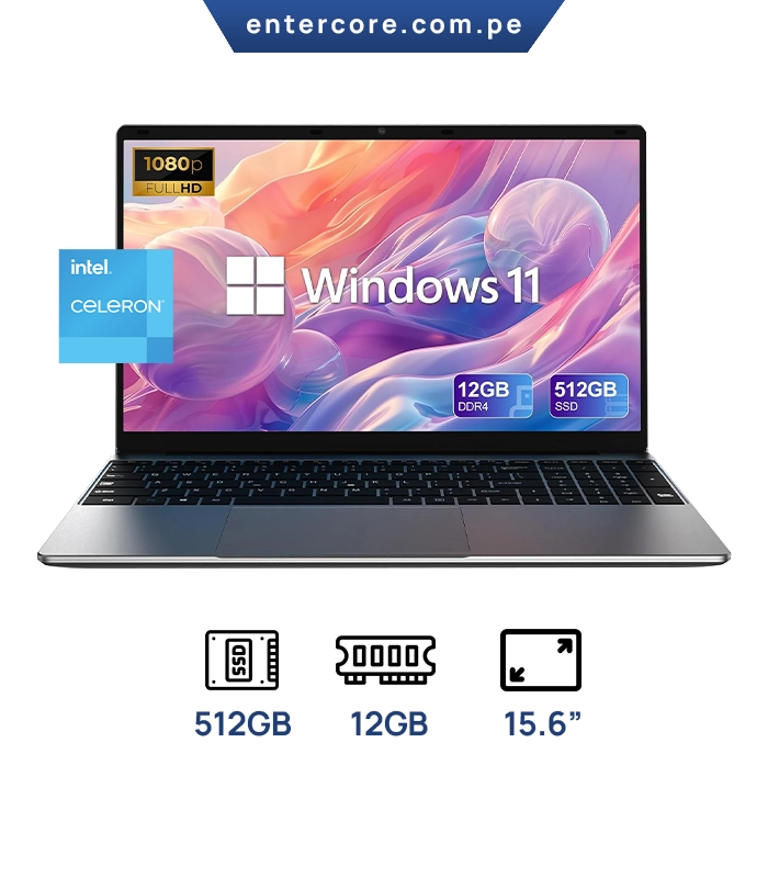 Laptop ApoloSign Celeron N5095 RAM 12GB SSD 512GB 15.6" FHD 1920x1080 Intel UHD Graphics GRISS
