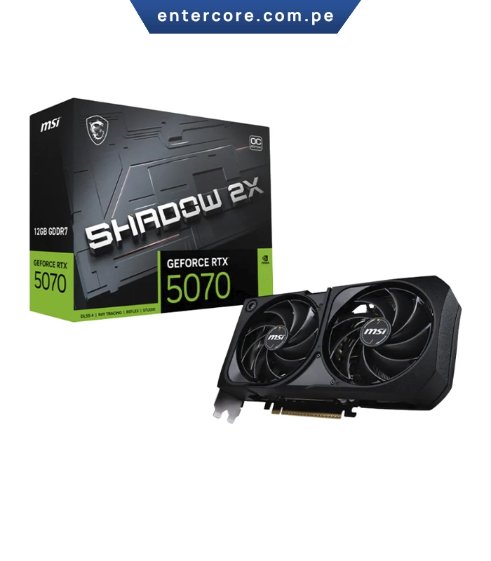 TARJETA DE VIDEO MSI RTX 5070 12G SHADOW 2X OC, 12 GB GDDR7, PCIe 5.0