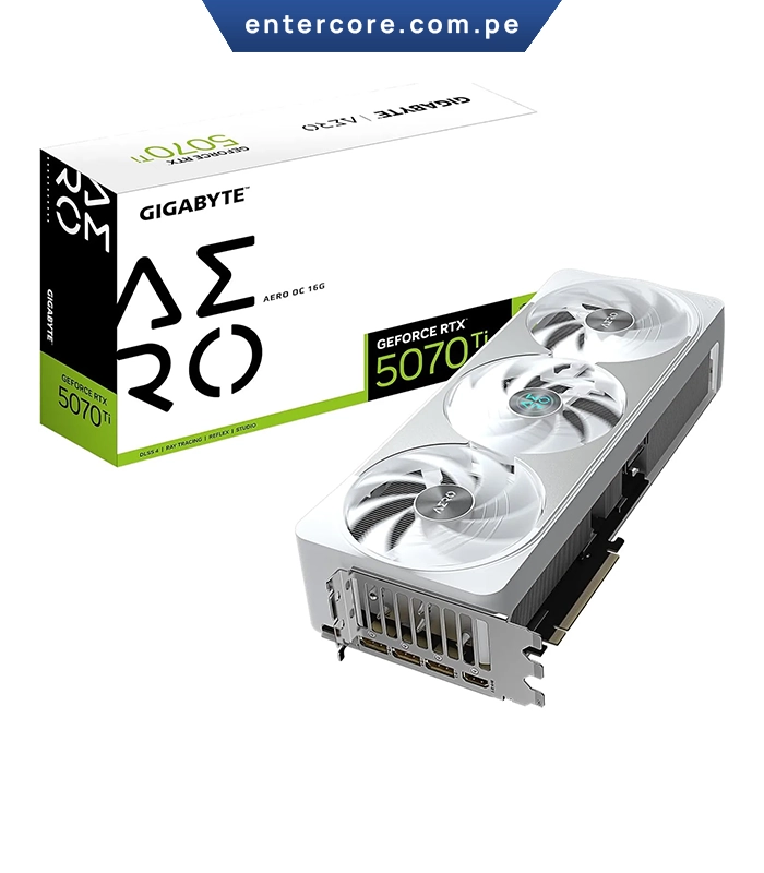 TARJETA DE VIDEO GIGABYTE GeForce RTX 5070 Ti 16GB AERO OC GDDR7, PCIe Gen 5.0