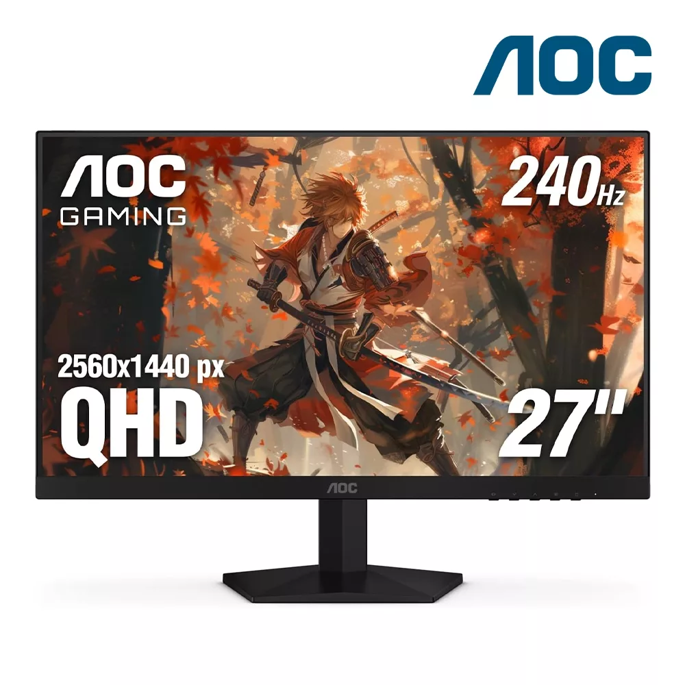 MONITOR AOC Q27G41ZE 27" IPS 240HZ 0.3MS QHD 2560x1440 HDR compatible con G-Sync PLANO