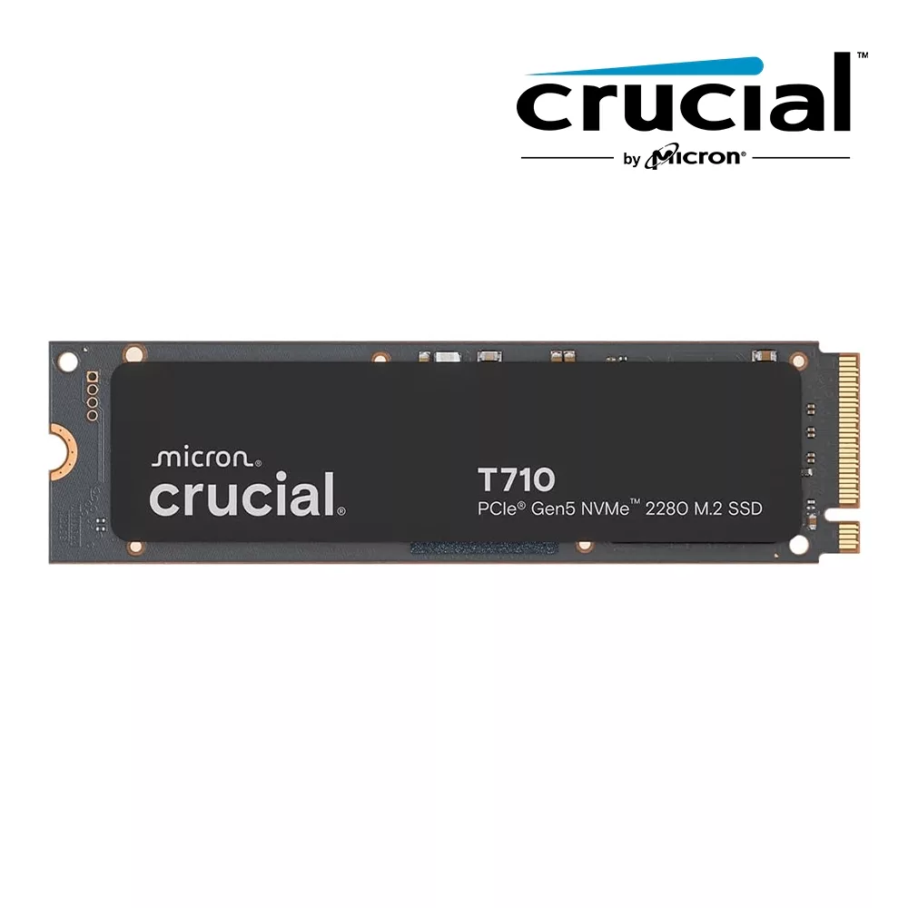 MEMORIA DE ALMACENAMIENTO SSD CRUCIAL MICRON T710 PREMIUM 2TB 14500MB/S NVME 2280 PCIe GEN5 M.2 C/DISCIPACION