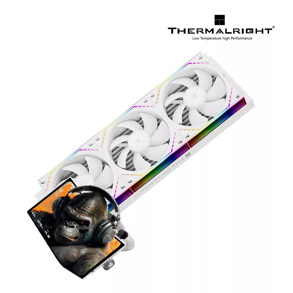 REFRIGERACION LIQUIDA THERMALRIGHT LEVITA VISION 360 ARGB WHITE AMD/INTEL LGA1700/1851 PANTALLA CURVA 3D