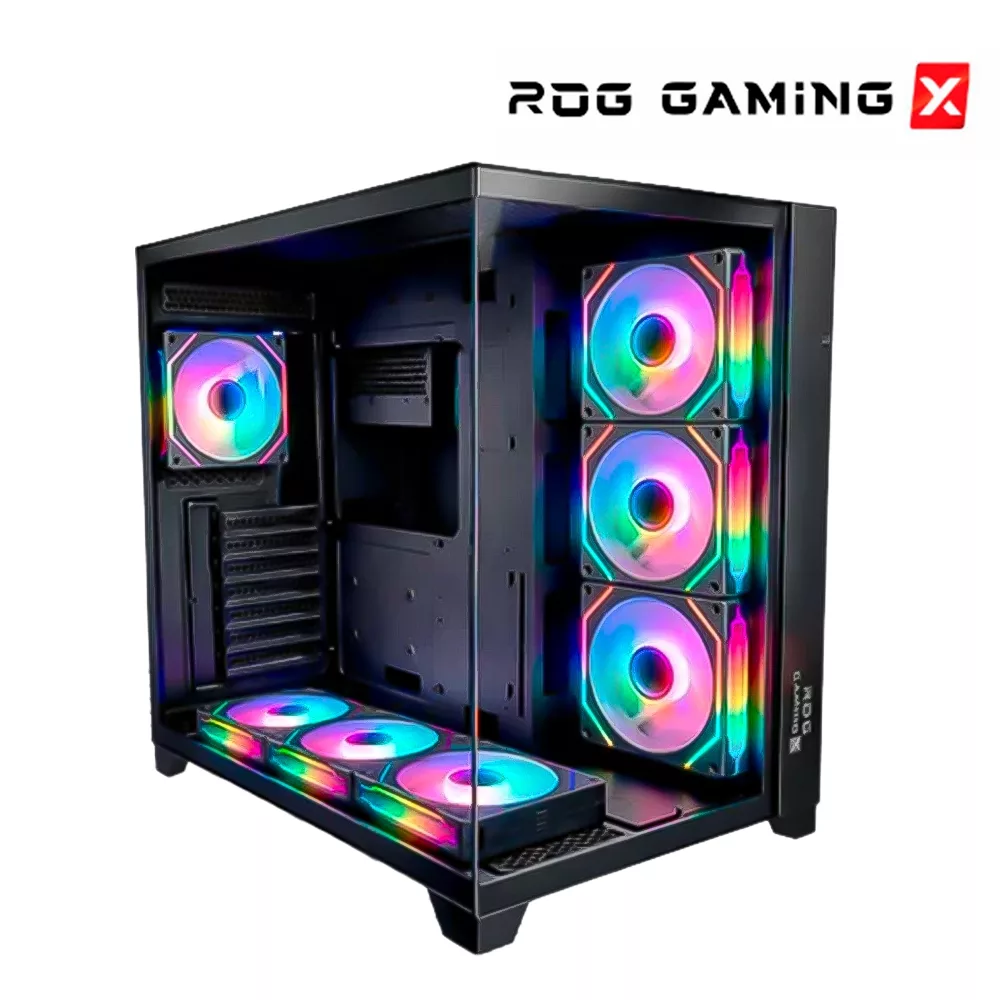 CASE ATX PROMAX NEGRO 7 FAN ARGB CONTROLADOR ARGB 6 PIN CONTROL REMOTO