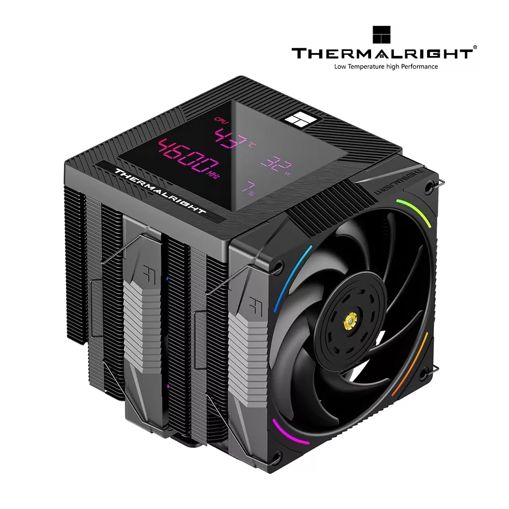 COOLER CPU THERMALRIGHT TL-K12 PHANTON SPIRIT 120 DIGITAL EVO (PANTALLA LED) 2FAN ARGB BLACK