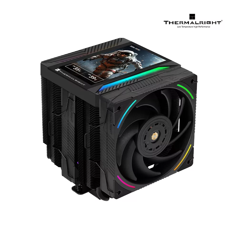 REFRIGERACION POR AIRE THERMALRIGHT PEERLESS ASSASSIN 120 VISION MAX TL-K12 ARGB CON PANTALLA AM4/AM5/LAG1851/1700/115X/1200BLACK
