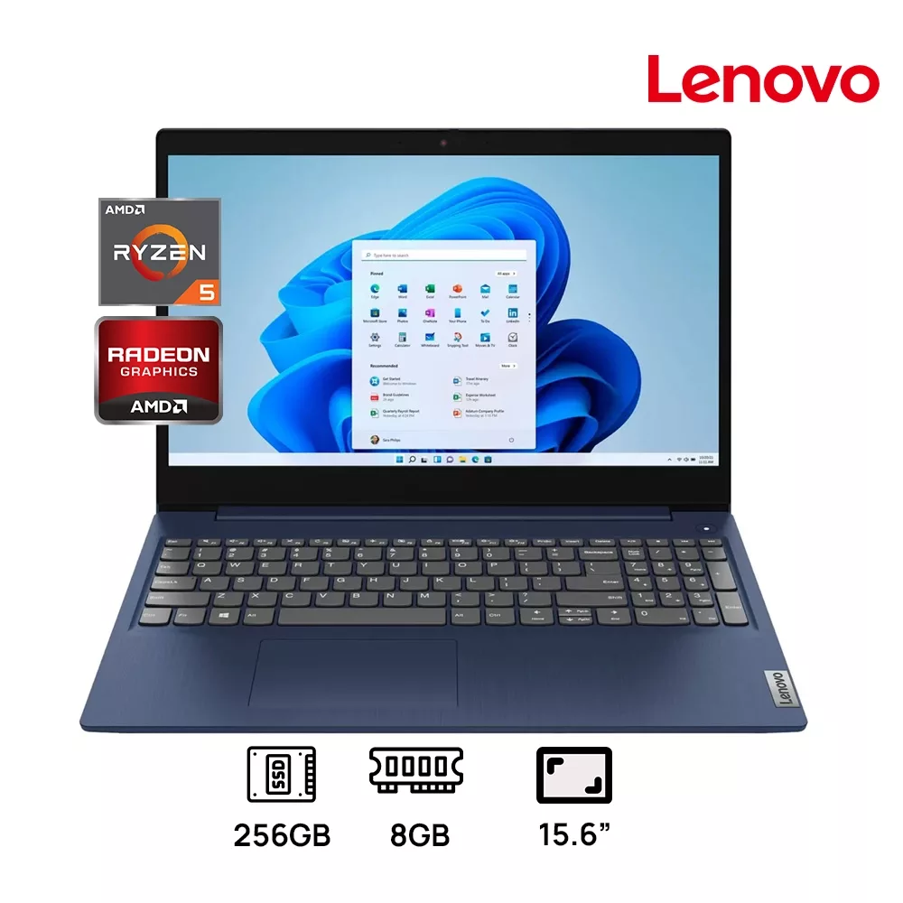 LAPTOP LENOVO IDEAPAD 1 15AMN7 AMD RYZEN 5 7520U 256GB SSD 8GB DDR5 15.6 FHD (1920X1200) WIN 11 COLOR ABYSS BLUE