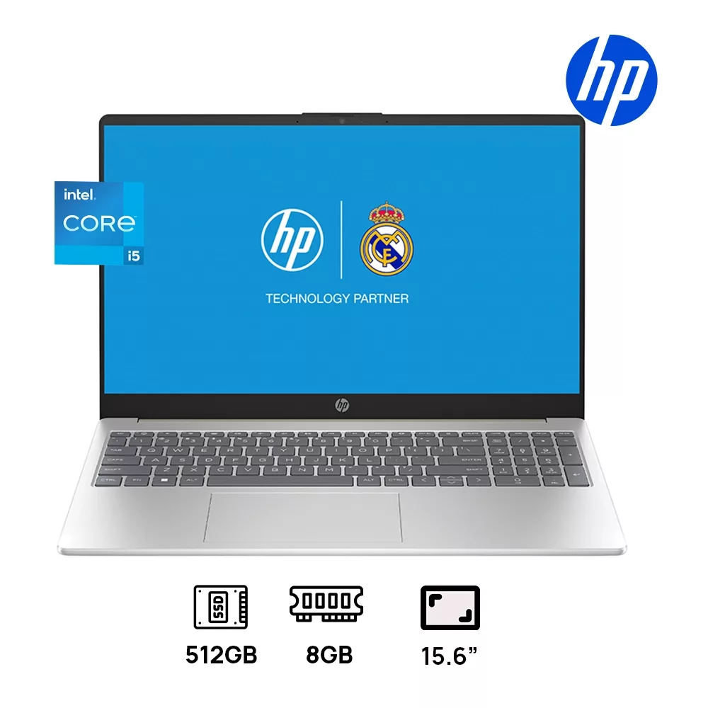 LAPTOP HP 15-FD0152LA INTEL CORE i5 1334U 8GB DDR5 512GB 15.6P FHD TAPA DORADA MARCO PLATEADO