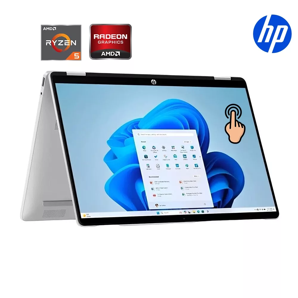 LAPTOP HP OMNIBOOK 5 16-BC1052WM AMD RYZEN 5 8540U 512GB SSD 8GB DDR5,16 WUXGA (1920X1200)AMD RADEON 740M COLOR GLACIER SILVER