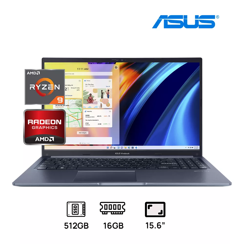 LAPTOP ASUS VIVOBOOK 15 M1502XA-BQ010W AMD RYZEN 9 7940 512GB SSD 16GB 15.6 FHD (1920 X 1080) RADEON GRAPHICS AZUL
