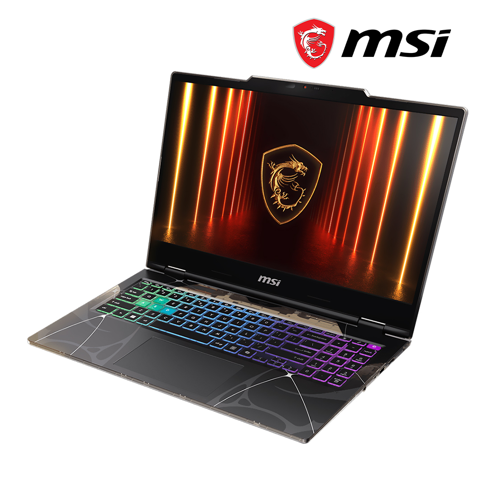 LAPTOP MSI CYBORG 15 B2RWFKG-295US INTEL CORE 5 210H 16GB DDR5 512GB SSD 15.6 FHD (1920X1080) 144HZ NVIDIA RTX 5060 8GB COLOR TRANSLUCENT BLACK