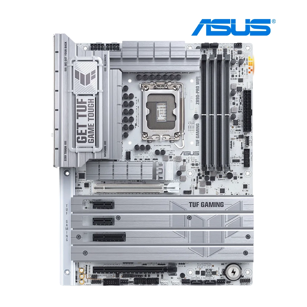 PLACA MADRE ASUS TUF GAMING Z890-PLUS WiFi7 LGA1851 DDR5 PCIe 5.0 M.2 WHITE