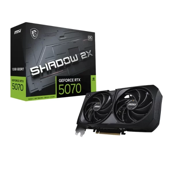 TARJETA DE VIDEO MSI RTX 5070 12G SHADOW 2X OC, 12 GB GDDR7, PCIe 5.0