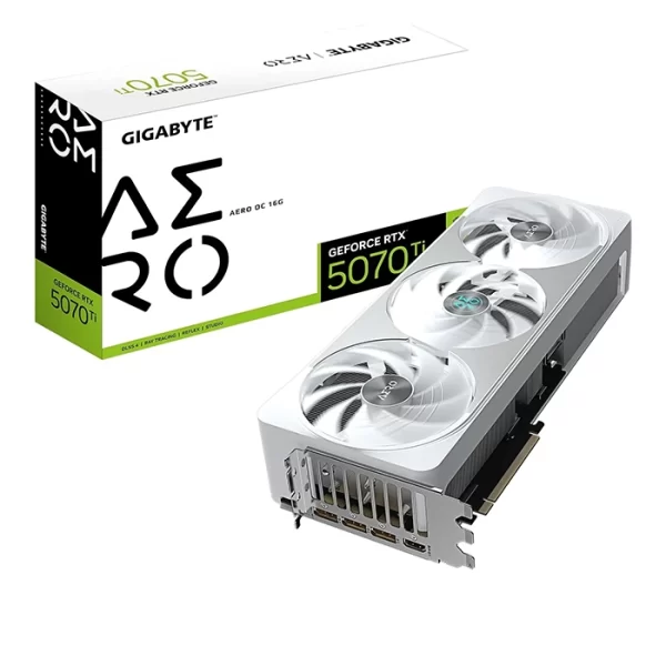 TARJETA DE VIDEO GIGABYTE GeForce RTX 5070 Ti 16GB AERO OC GDDR7, PCIe Gen 5.0