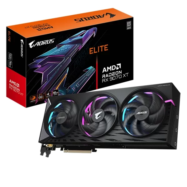 TARJETA DE VIDEO GIGABYTE AORUS Radeon RX 9070 XT ELITE 16GB GDDR6, PCI-E 5.0