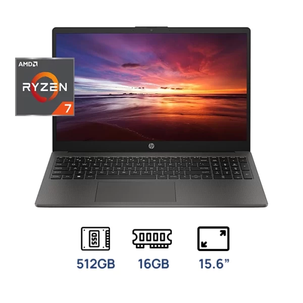 LAPTOP, HP, 255 G10, RYZEN 7 7730U, 16GB DDR4, 512GB SSD , 15.6