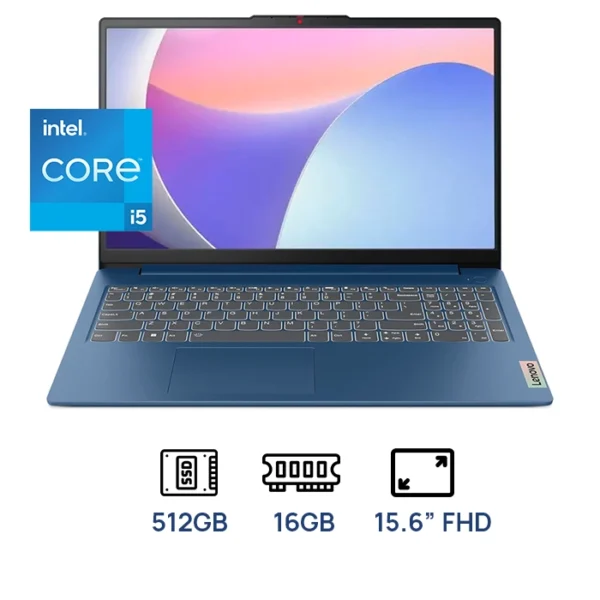 LAPTOP LENOVO IDEAPAD SLIM 3 15IRH8, Ci5-13420H, 16GB DDR5, SSD 512GB, 15.6" FHD