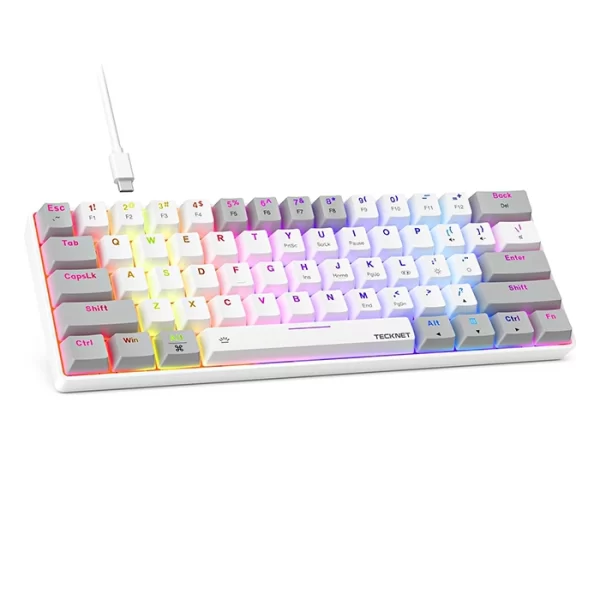 TECLADO MECANICO TECKNET 60% RGB SWICH ROJO