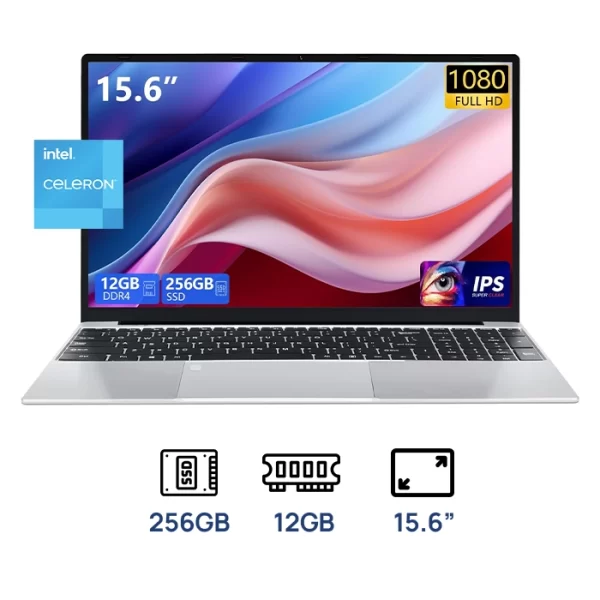 Laptop VGKE B15 Celeron J4125 RAM 12GB SSD 256GB 15.6" 1920x1080 Intel UHD Graphics GRISS teclado iluminado