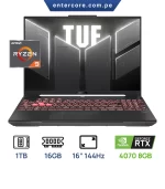 LAPTOP ASUS TUF GAMING FA607PI-AS94 A16 RYZEN 9 7940HX, 16GB DDR5 1TB, RTX4070 8GB 16" 144HZ TECLADO ILUMINADO