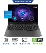 LAPTOP LENOVO LOQ 15IAX9 15.6" FHD IPS, Core i5-12450HX hasta 4.4GHz 8GB DDR5-4800MHz 512GB SSD M.2 2242 PCIe 4.0x4 NVMe, Video NVIDIA GeForce RTX 3050 (6GB GDDR6)