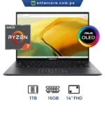 LAPTOP ASUS ZENBOOK UM3406KA-QD092W- Ryzen AI 7 350-  16GB DDR5- SSD 1TB-14" OLED WUXGA-WIN11