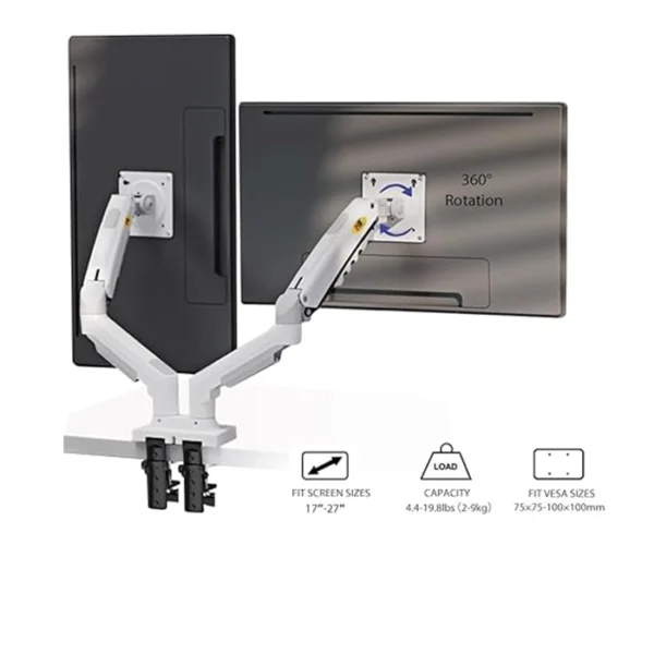 SOPORTE DE MONITOR BONTEC GDM7501 13"- 27" ROTACION 360° BLACK