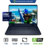 LAPTOP DELL ALIENWARE AC16250 AURORA GAMING CORE 9 270H 1TB SSD 16GB DDR5 16 QHD+ (2560 X 1600) 120HZ NVIDIA GEFORCE RTX 5060 8GB WINDOWS 11 COLOR BLACK