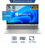 LAPTOP HP ENVY x360 14-ES1013DX 2-IN-1 Core™ 5 120U 512GB SSD 8GB 14" (1920x1080) /TECLADO AMERICANO RETROILUMINADO TOUCHSCREEN WIN11 NATURAL SILVER