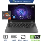 LAPTOP LENOVO LOQ 15AHP10 GAMING AMD Ryzen™ 7 250 1TB SSD 16GB 15.6" (1920x1080) 144Hz LUNA GRAY NVIDIA® RTX 5050 8192MB  Backlit Keyboard WIN11