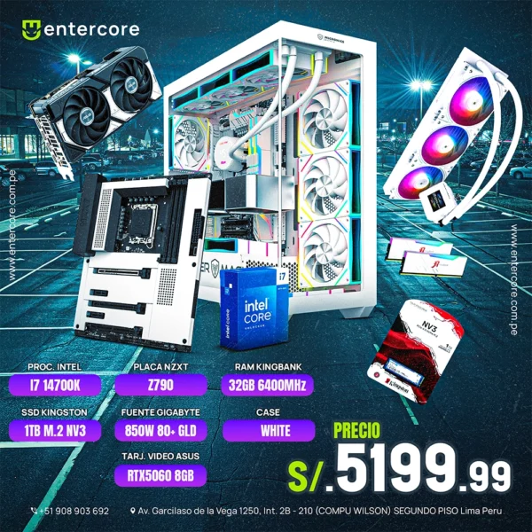 COMBO PC INTEL I7 14700K + Z790 + 32GB DDR5 + 1TB M.2 + RTX 5060 8GB + 850W GOLD