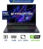 LAPTOP ACER PREDATOR HELIOS NEO 14 PHN14-51-79UB GAMING Core™ Ultra 7 155H 1TB SSD 16GB 14.5" (2560x1600) 120Hz NVIDIA® RTX 4070 8192MB ABYSSAL BLACK Backlit Keyboard WIN11