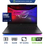 LAPTOP ASUS G835LX-SA119W 18" Core Ultra 9 275HX 64GB DDR5 2TB SSD M.2 NVIDIA GeForce RTX5090 24GB GDDR7  WQXGA MINILED (2560 x 1600) Backlit Keyboard, MOCHILA Y MOUSE ROG STRIX