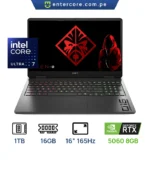 LAPTOP HP OMEN 16-AN0001R INTEL ULTRA 7 SERIE 2255H 16GB RAM,1TB SSD PANTALLA: 16" 2K (1920X1200) FHD 165Hz NVIDIA GEFORCE RTX5060 8GB WIN11