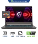 LAPTOP MSI THIN A15 B7VE-466 GAMING Ryzen™ 5 7535HS 512GB SSD 8GB 15.6" (1920x1080) 144Hz WIN11 NVIDIA® RTX 4050 6144MB BLACK Backlit keyboard